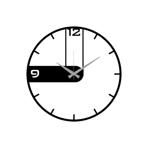 Epikasa Wall Clock Essential 6 - Black 42x0,15x42 cm