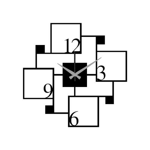 Epikasa Wall Clock Numbers 27 - Black 50x0,15x50 cm