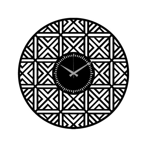 Epikasa Orologio da Parete Geometrico 60 - Nero 50x0,15x50 cm