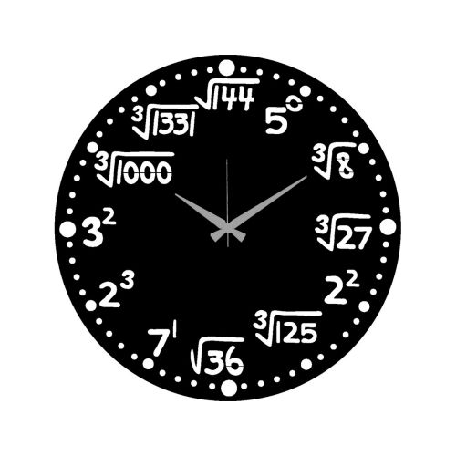 Epikasa Wall Clock Math - Black 40x0,15x40 cm