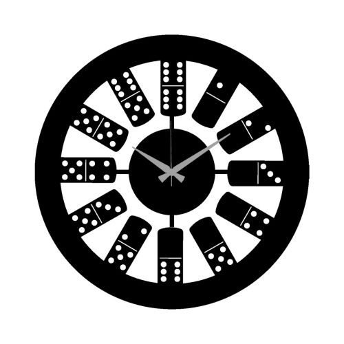 Epikasa Wall Clock Domino - Black 45x0,15x45 cm