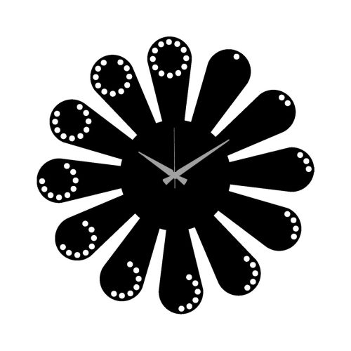 Epikasa Wall Clock Essential 12 - Black 45x0,15x45 cm