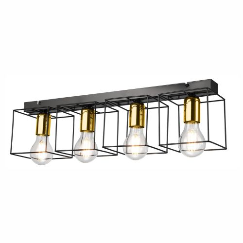 Epikasa Lampada a soffitto Mika - Nero 17x61x13 cm