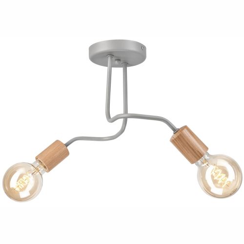 Epikasa Lampada a soffitto Conor - Argento 26x45x45 cm