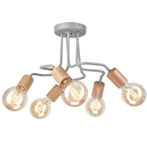 Epikasa Lampada a soffitto Conor - Argento 26x44x40 cm