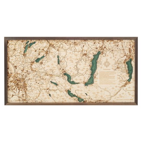 CUTTING BROTHERS Mappa 3D con Cornice Salisburgo - Multicolore 81x6x41 cm