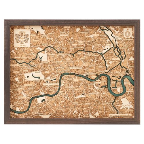 CUTTING BROTHERS 3D Map with Frame London S - Multicolor 41x6x31 cm