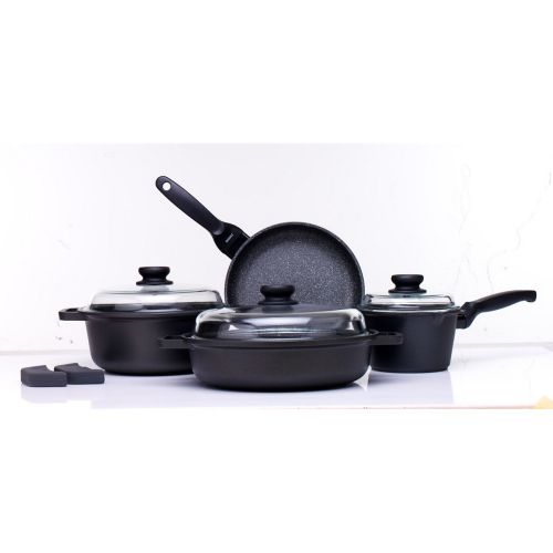 Risolì Set Batteria da Cucina HardStone - Antracite 36x36x8,5 cm