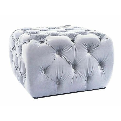 EPIKASA Pouf Sophia - Grigio 61x61x41 cm