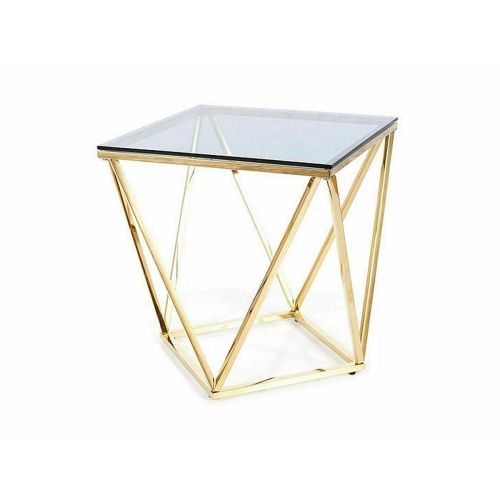 EPIKASA Coffee Table Silver - Transparent 50x50x53 cm