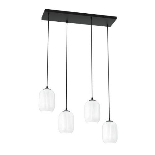 EPIKASA Lampada a Sospensione Verdi - Nero 70x22x140 cm