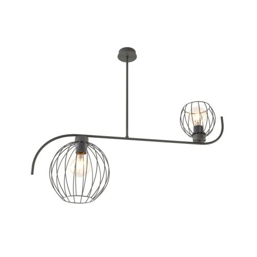 EPIKASA Lampada a Sospensione Echo - Nero 80x24x70 cm