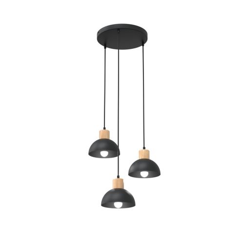 EPIKASA Lampada a Soffitto Seco - Nero 30x18x140 cm