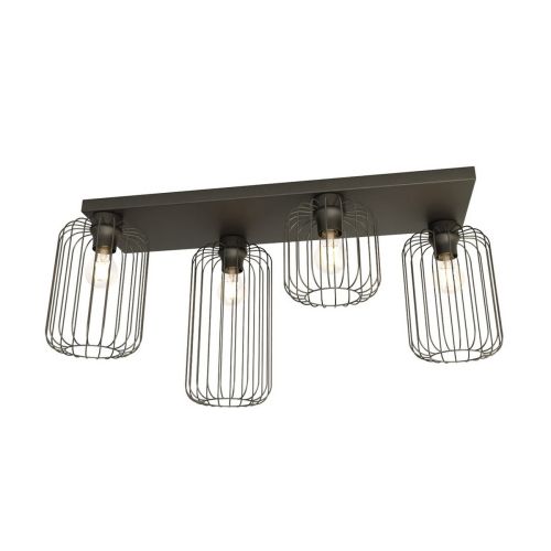 Epikasa Lampada a Soffitto Barn - Nero 70x16x35 cm