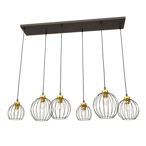 EPIKASA Hanging Lamp Nando - Black 125x24x140 cm