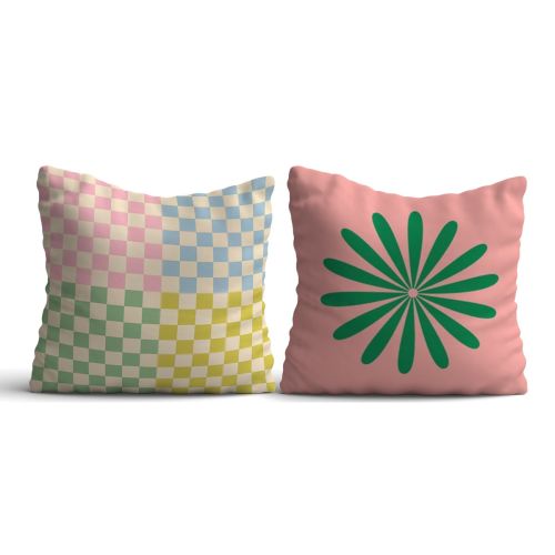 Epikasa Set 2 pcs Decorative Cushion Pillowcases Ankara - Multicolor 50x50x2,5 cm