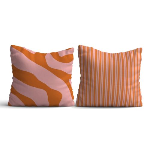 Epikasa Set 2 pcs Decorative Cushion Pillowcases Malatya - Multicolor 50x50x2,5 cm