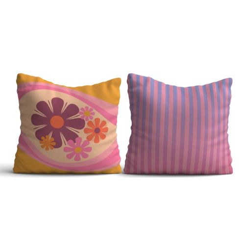 Epikasa Set 2 pcs Decorative Cushion Pillowcases Van - Multicolor 50x50x2,5 cm