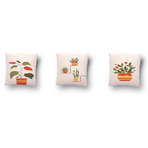 Epikasa Set 3 pcs Decorative Cushion Pillowcases Ordu - Multicolor 50x50x3,5 cm