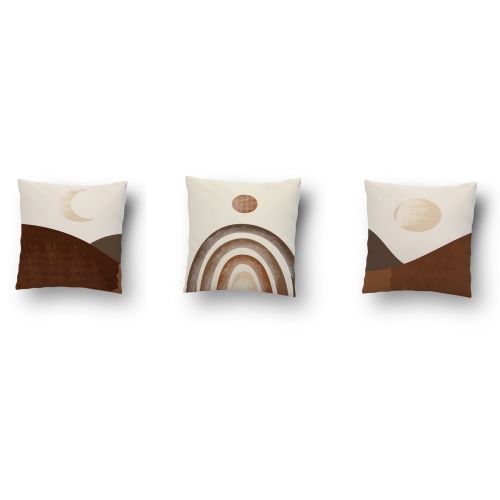 Epikasa Set 3 pcs Decorative Cushion Pillowcases Tokat - Multicolor 50x50x3,5 cm