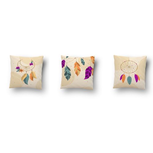 Epikasa Set 3 pcs Decorative Cushion Pillowcases Derince - Multicolor 50x50x3,5 cm