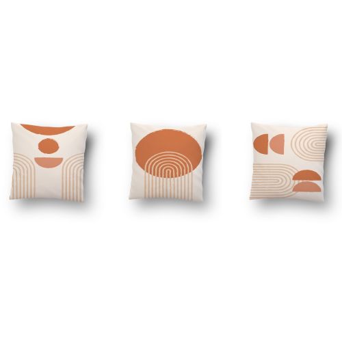 Epikasa Set 3 pcs Decorative Cushion Pillowcases Turgutlu - Multicolor 50x50x3,5 cm