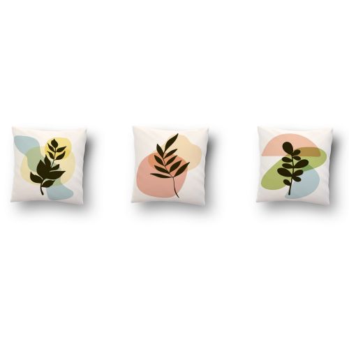 Epikasa Set 3 pcs Decorative Cushion Pillowcases Nazilli - Multicolor 50x50x3,5 cm