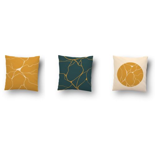 Epikasa Set 3 pcs Decorative Cushion Pillowcases Akhisar - Multicolor 50x50x3,5 cm