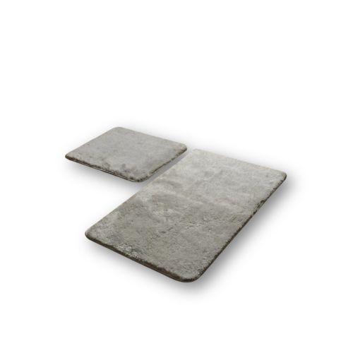 Epikasa Set 2 pcs Bathroom Carpets Plush - Anthracite 60x40x2 cm, 50x80x2 cm