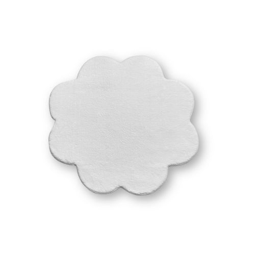 Epikasa Flower Shape Carpet Plush - White 60x60x2 cm