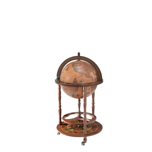 ZOFFOLI Globe Drink Cabinet Giunone - Brown 50x50x93 cm