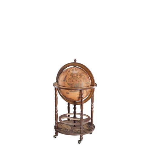 ZOFFOLI Globe Drink Cabinet Minerva - Brown 50x50x93 cm